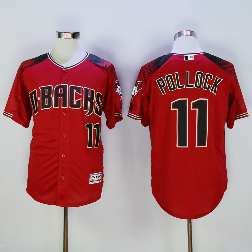 Men Arizona Diamondback #11 Pollock Red MLB Jerseys->arizona diamondback->MLB Jersey